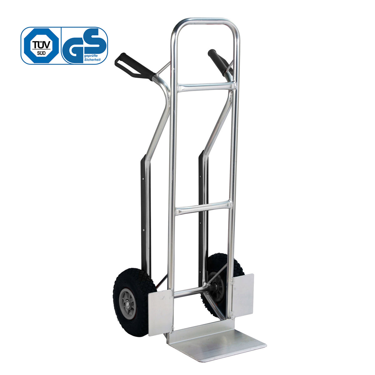Carrello in alluminio doppio manico, carico kg 180