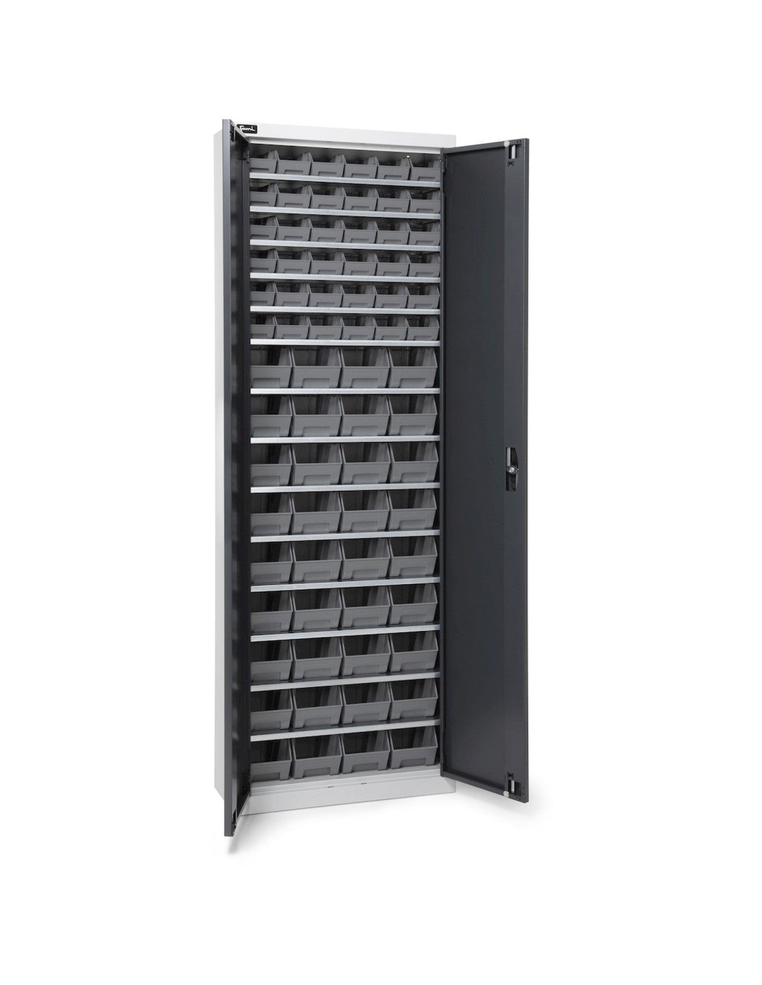 Armadio con porte a battente con 72 contenitori Picking Box Air