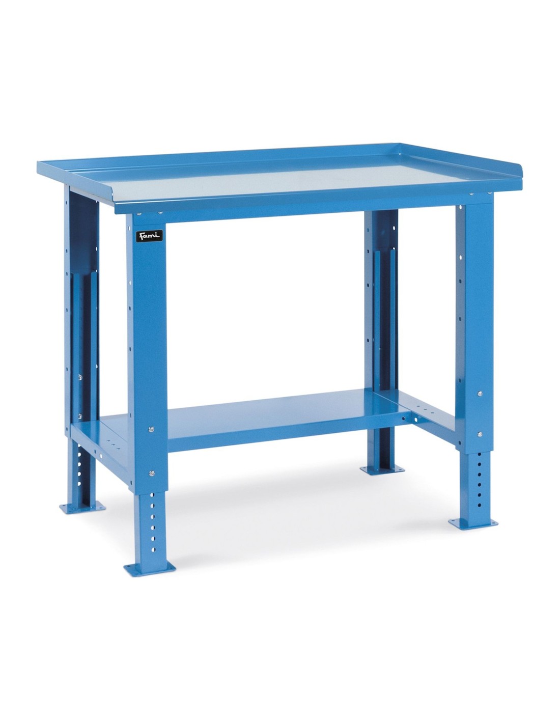 Banchi da officina Work regolabili con piano in acciaio 2,5 mm