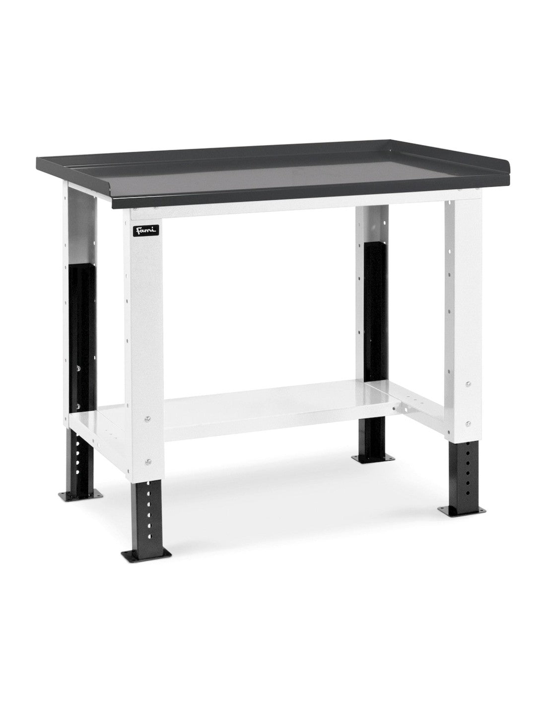Banchi da officina Work regolabili con piano in acciaio 2,5 mm