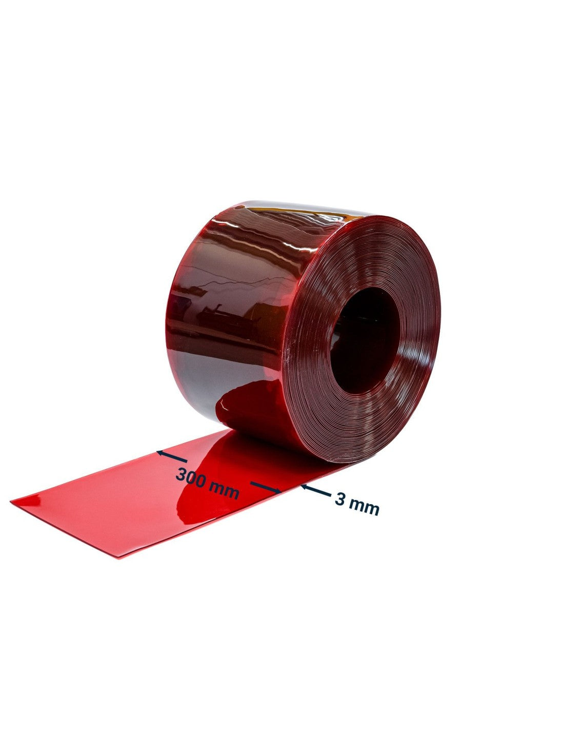 Bobine PVC 300x3 mm trasparente, bobina da 50 metri