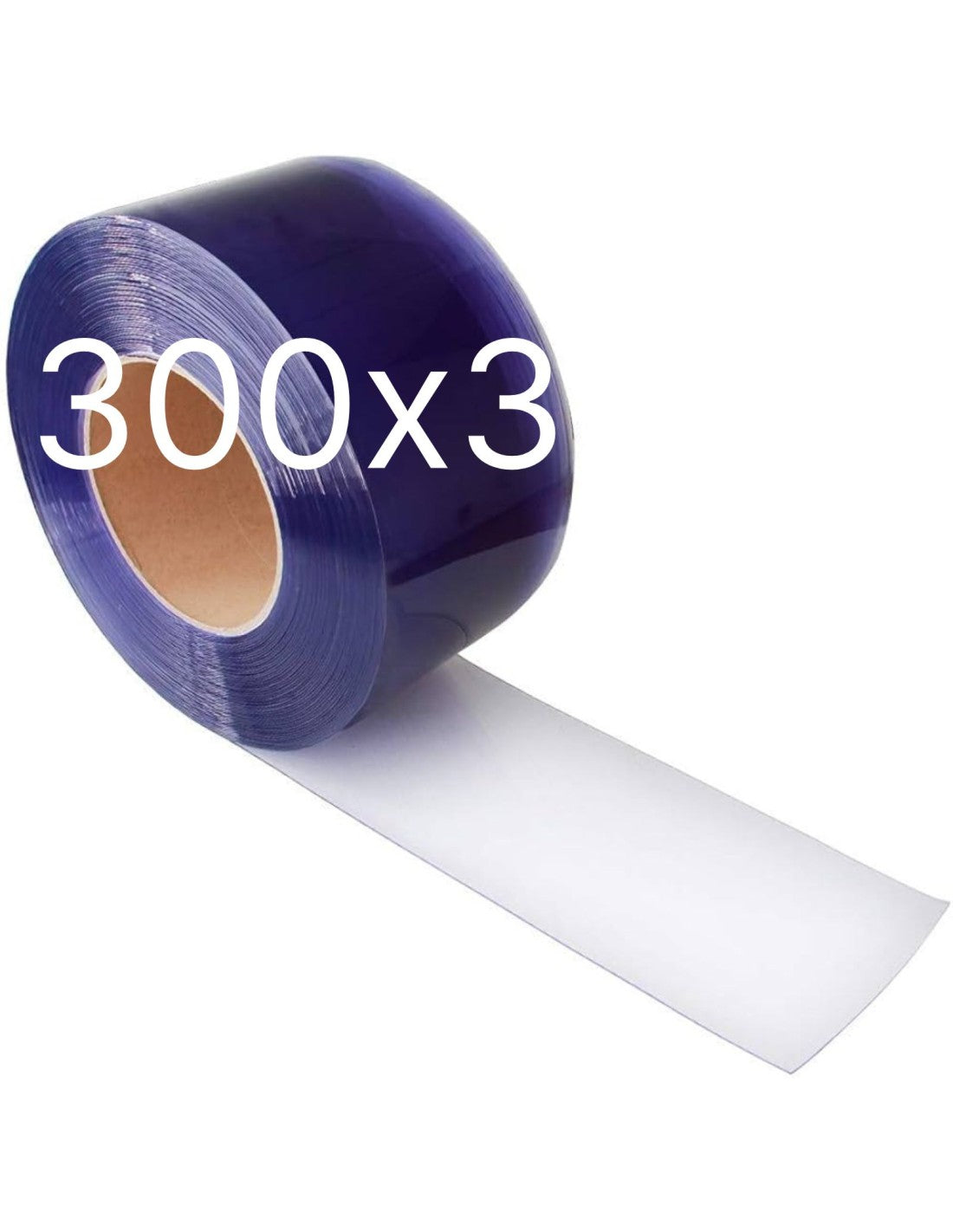 Bobine PVC 300x3 mm trasparente, bobina da 50 metri