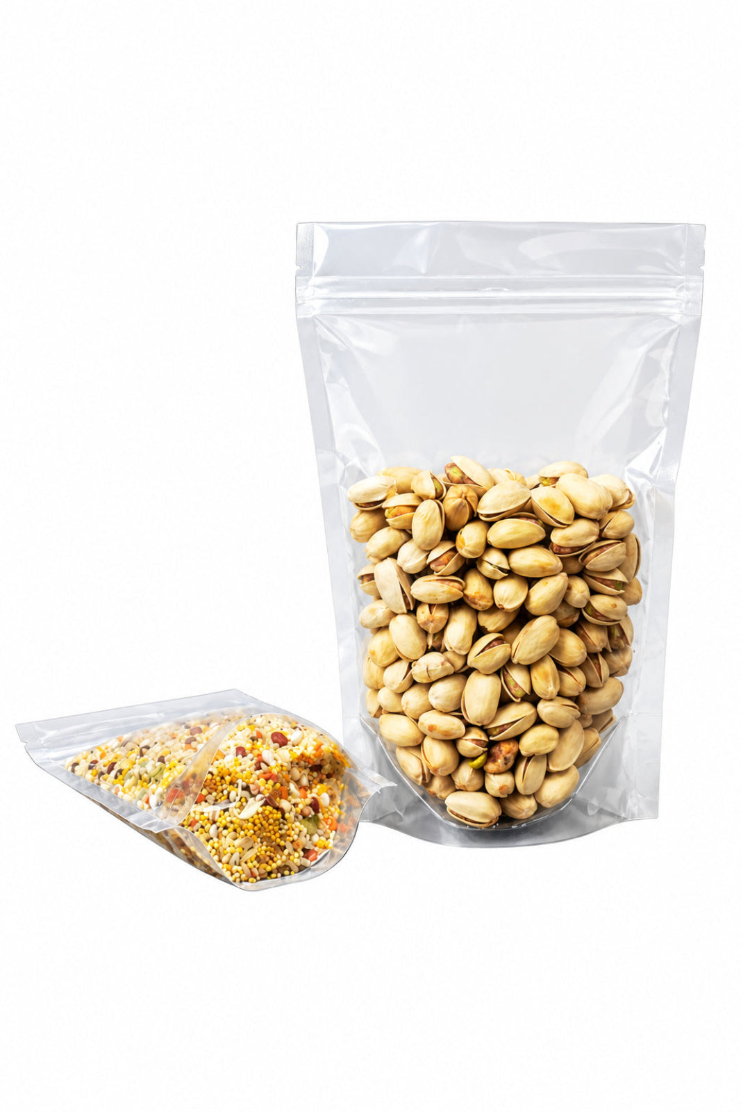 Buste e sacchetti stand-up ermetici super trasparenti fondo doypack