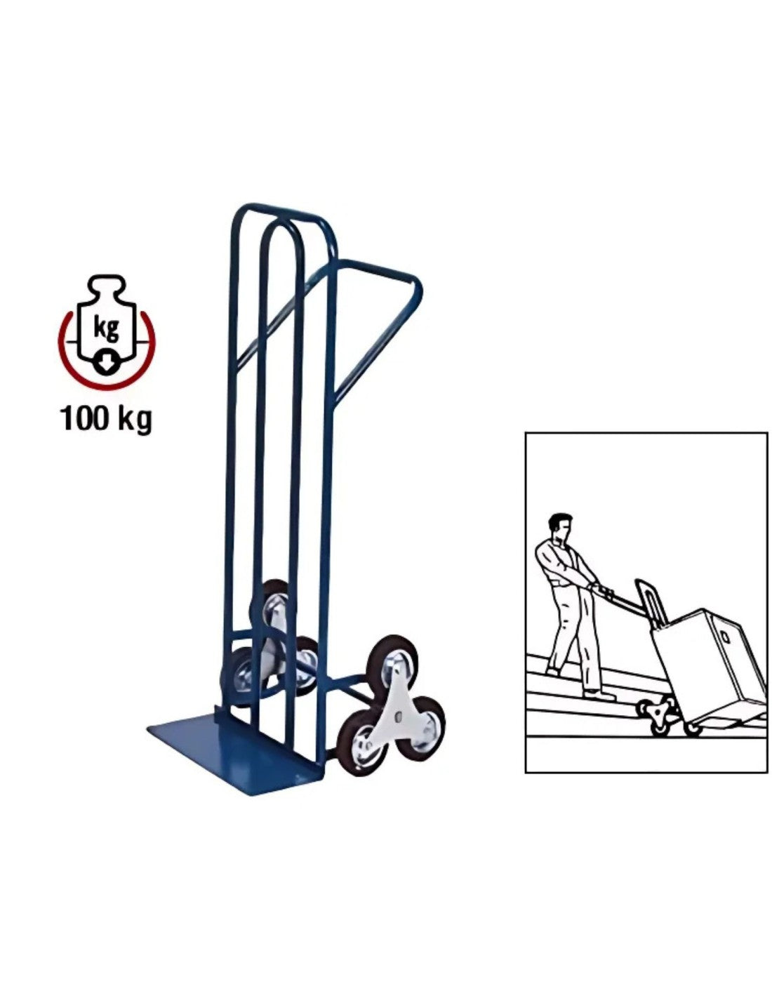 Carrello multifunzionale per scale
