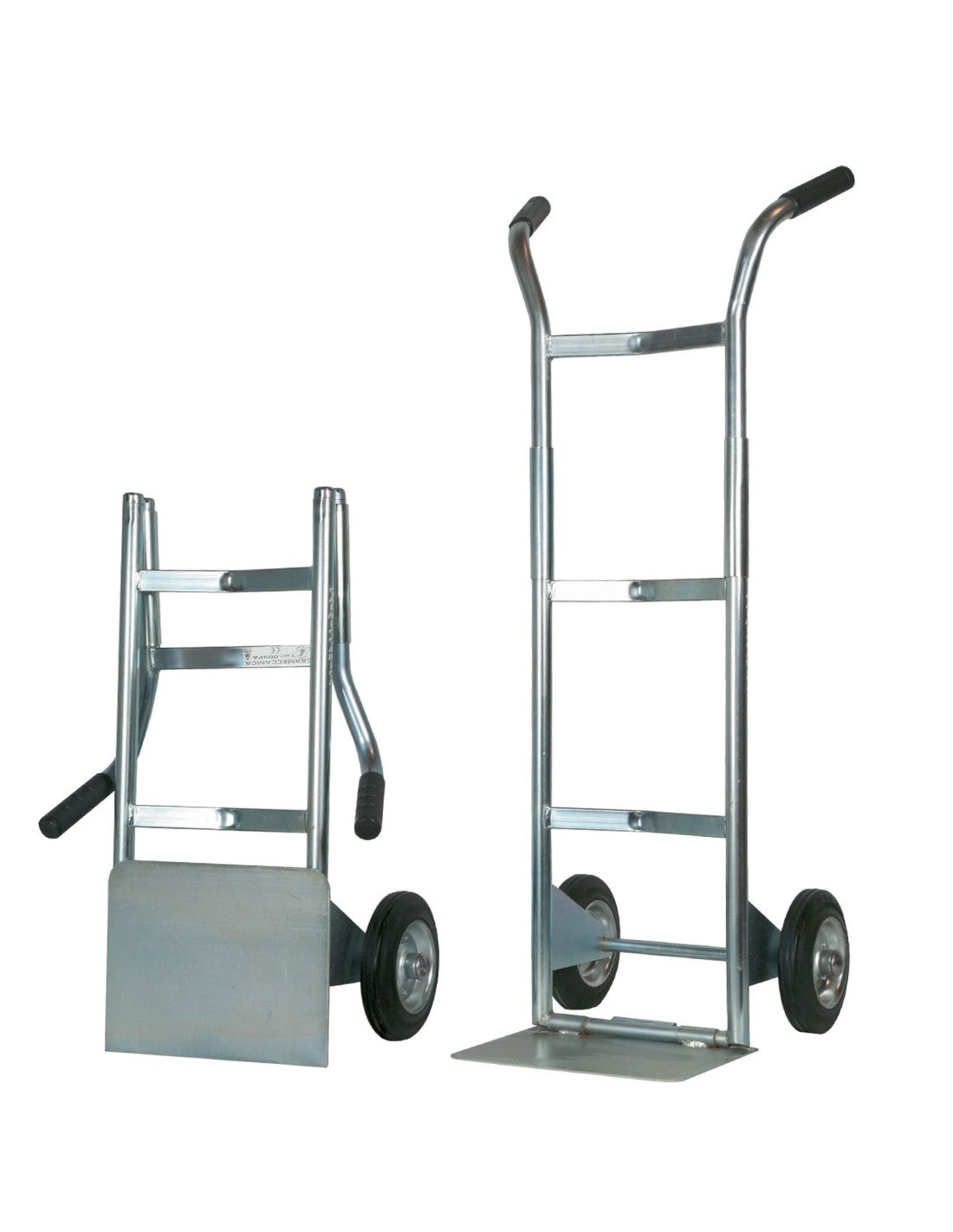 Carrello pieghevole zincato ruote in gomma