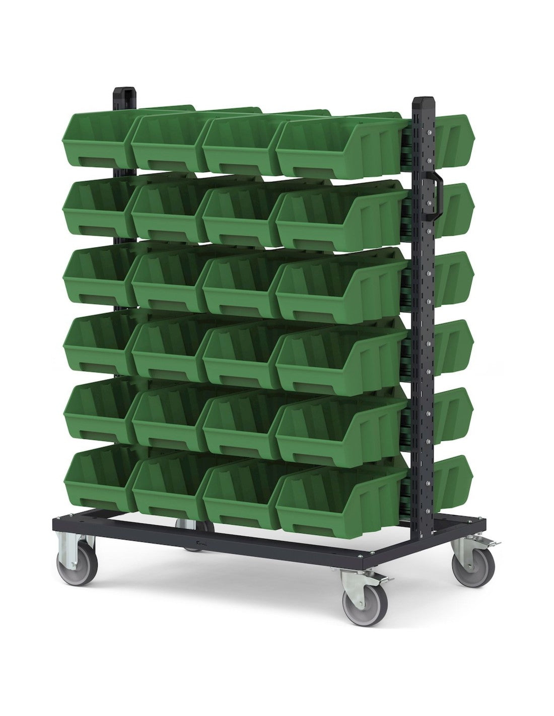 Carrello porta minuteria con 48 contenitori a bocca di lupo