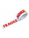 Nastro FRAGILE prestampato in PVC avana e bianco