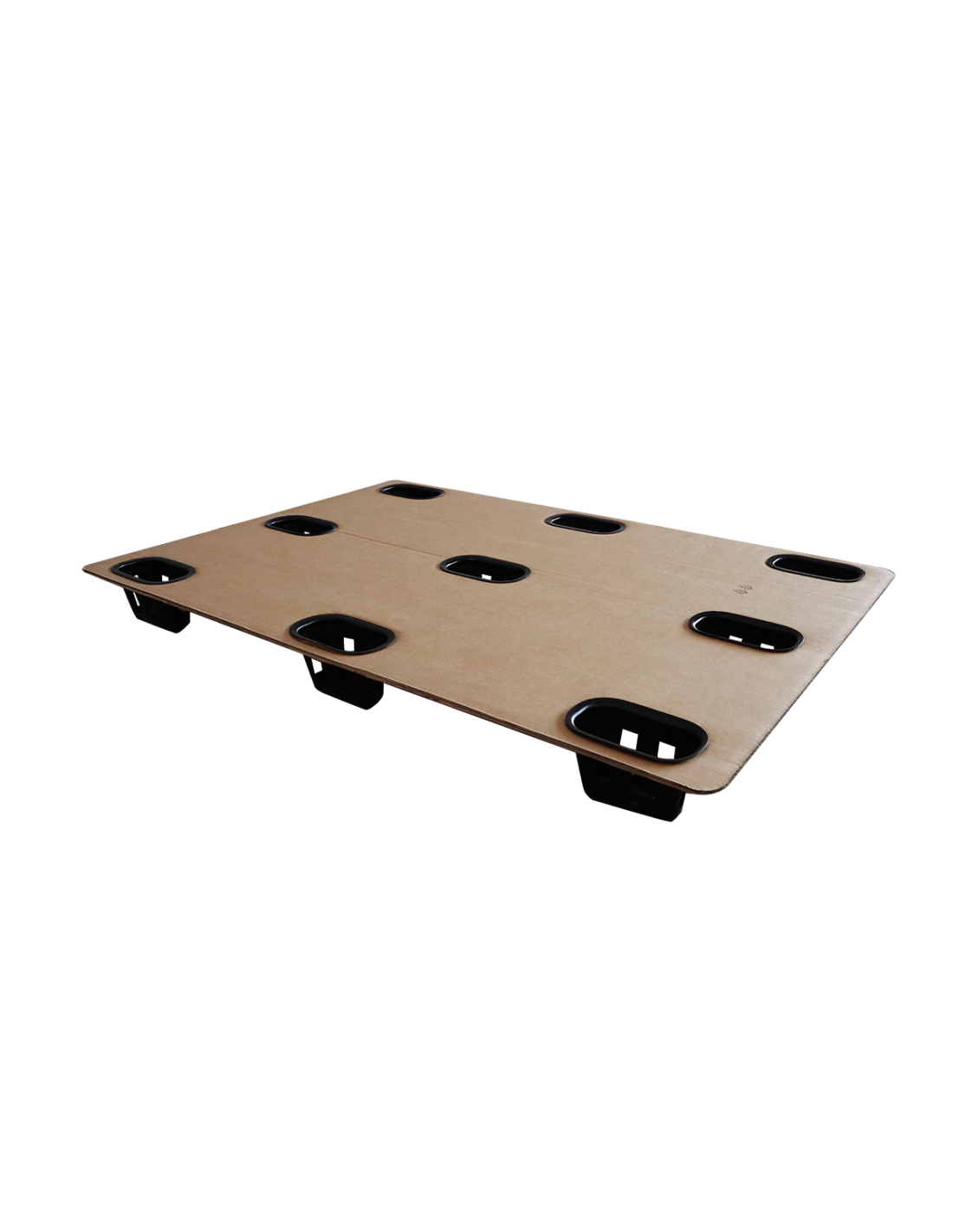 Pallet in cartone ondulato con piedi in plastica