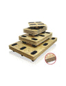 Pallet in legno pressato OSB con piedi in plastica