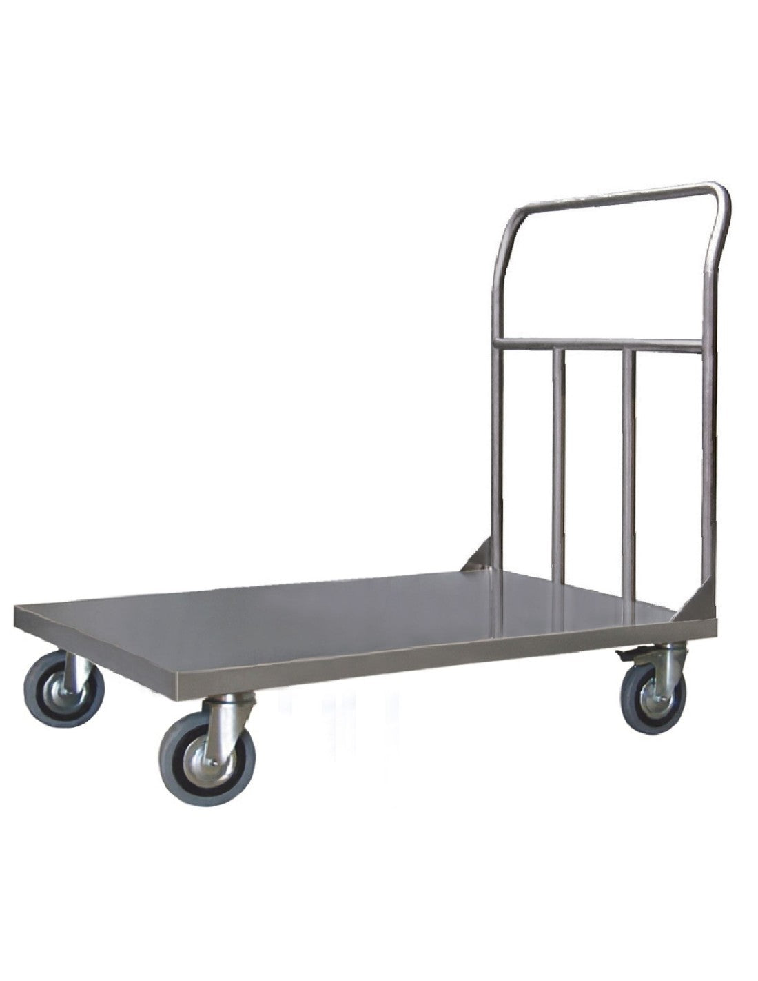 Pianale Maxi mm 1200x800 in acciaio inox con 4 ruote girevoli