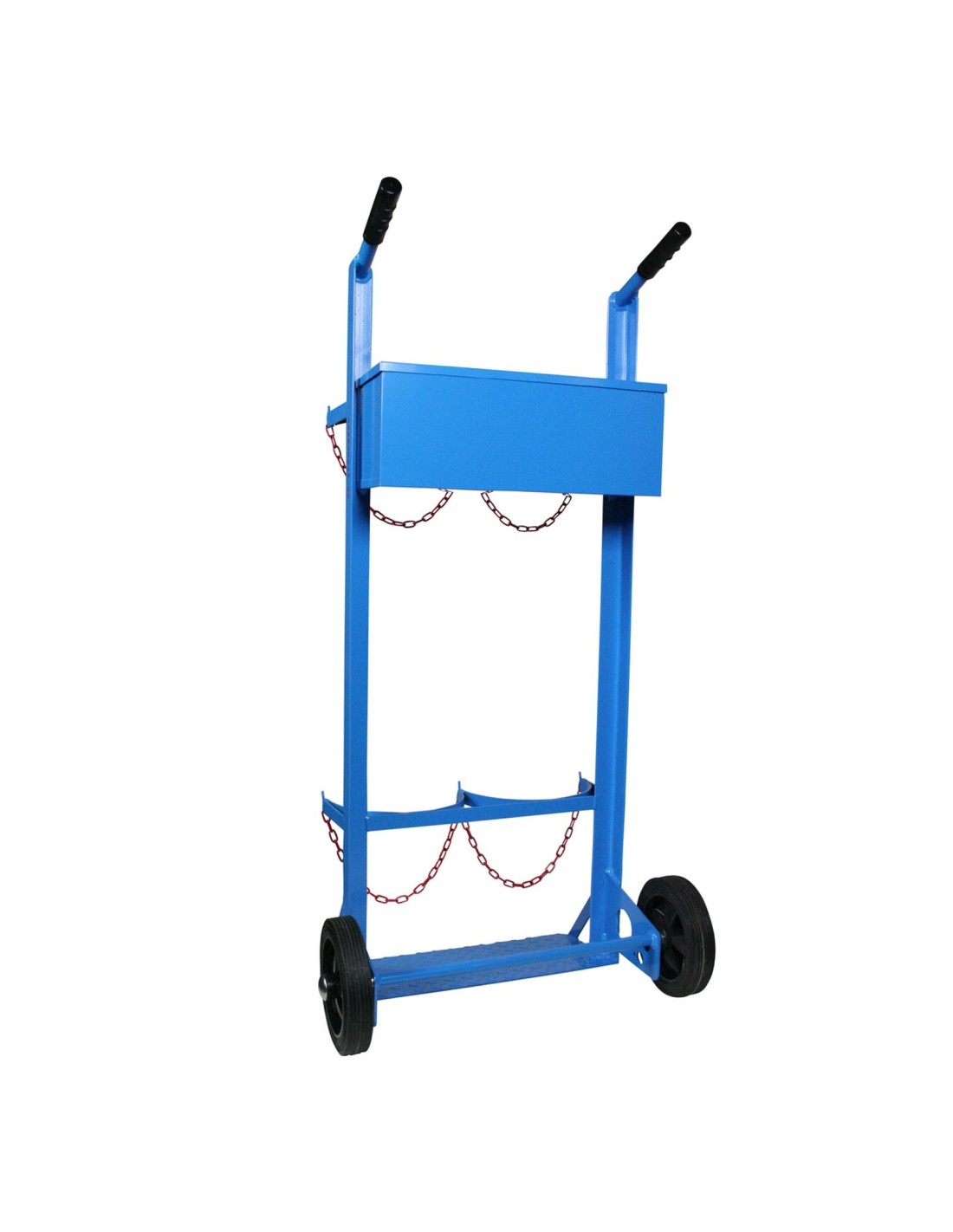 Portabombole biposto con cassetta lt.40/50 ruote gommate