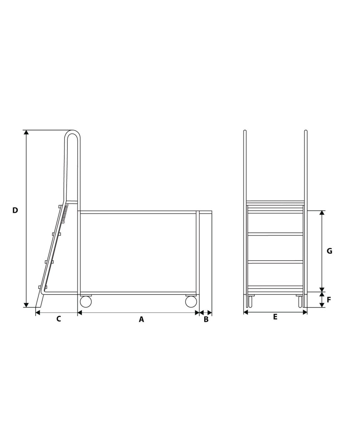 Portatutto con scala autobloccante