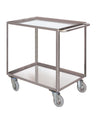 Portatutto Grande a 2 piani con bordo di contenimento in acciaio inox AISI 304