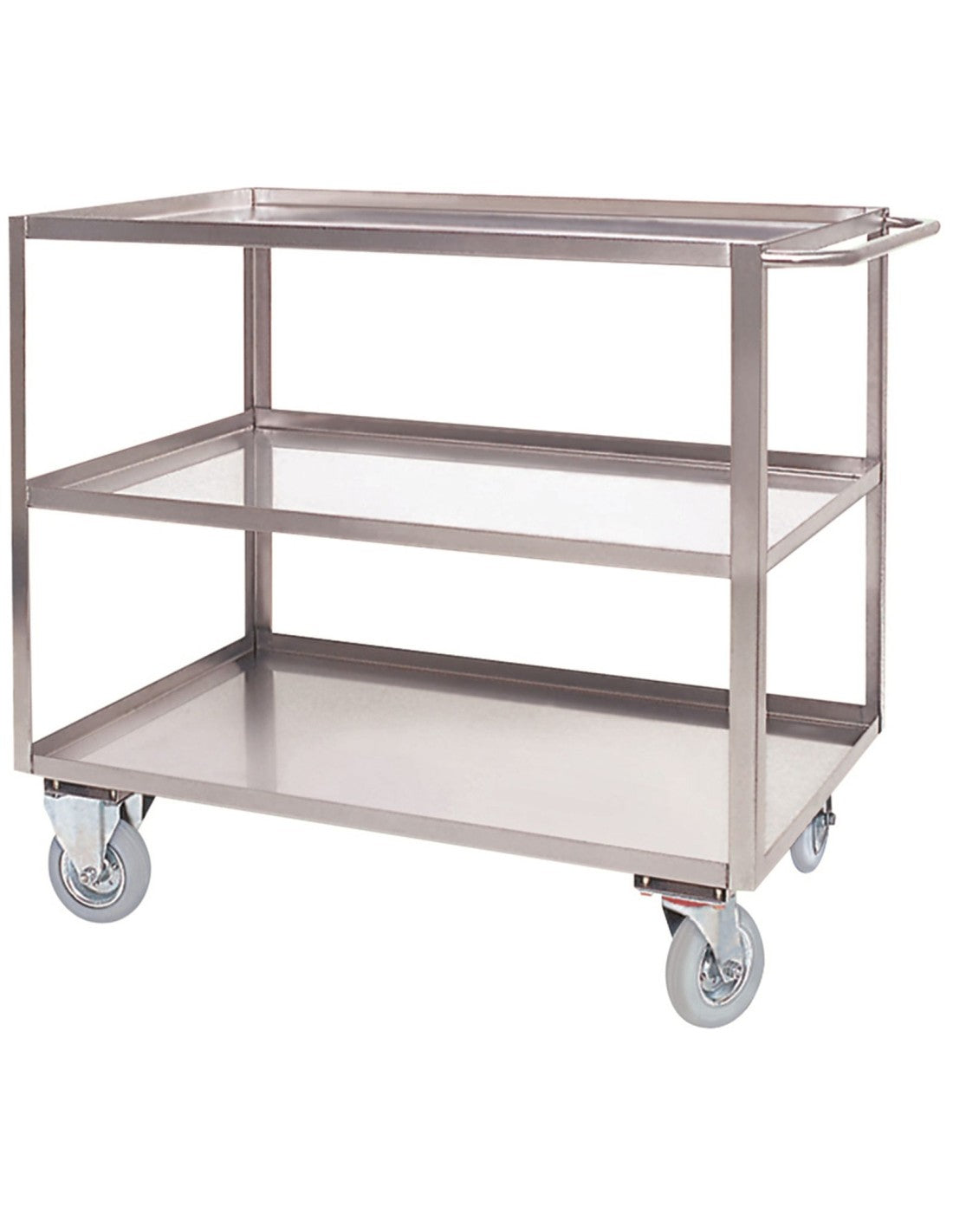 Portatutto Grande a 3 piani in Acciaio Inox con Ruote con Freno