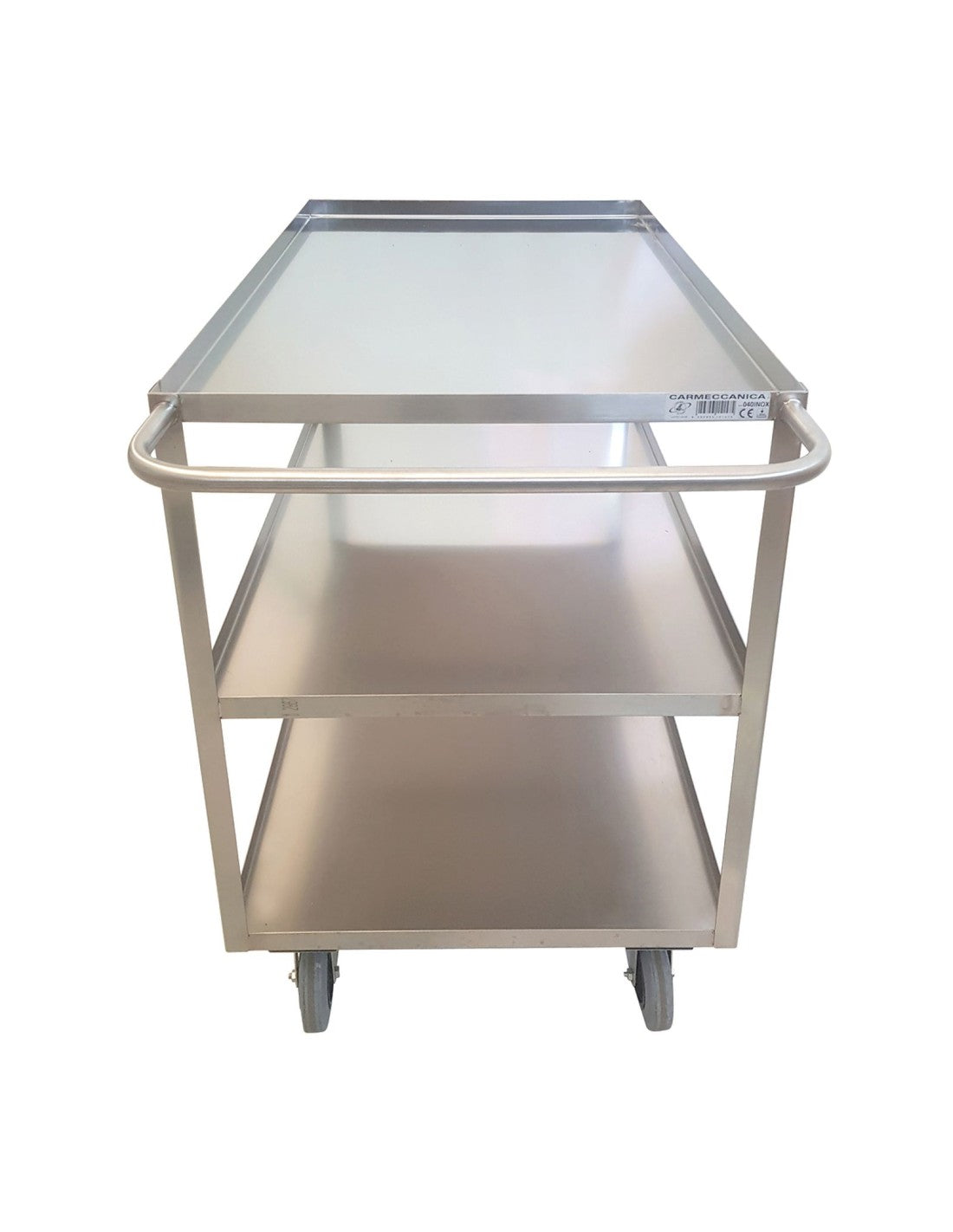 Portatutto Grande a 3 piani in Acciaio Inox con Ruote Girevoli
