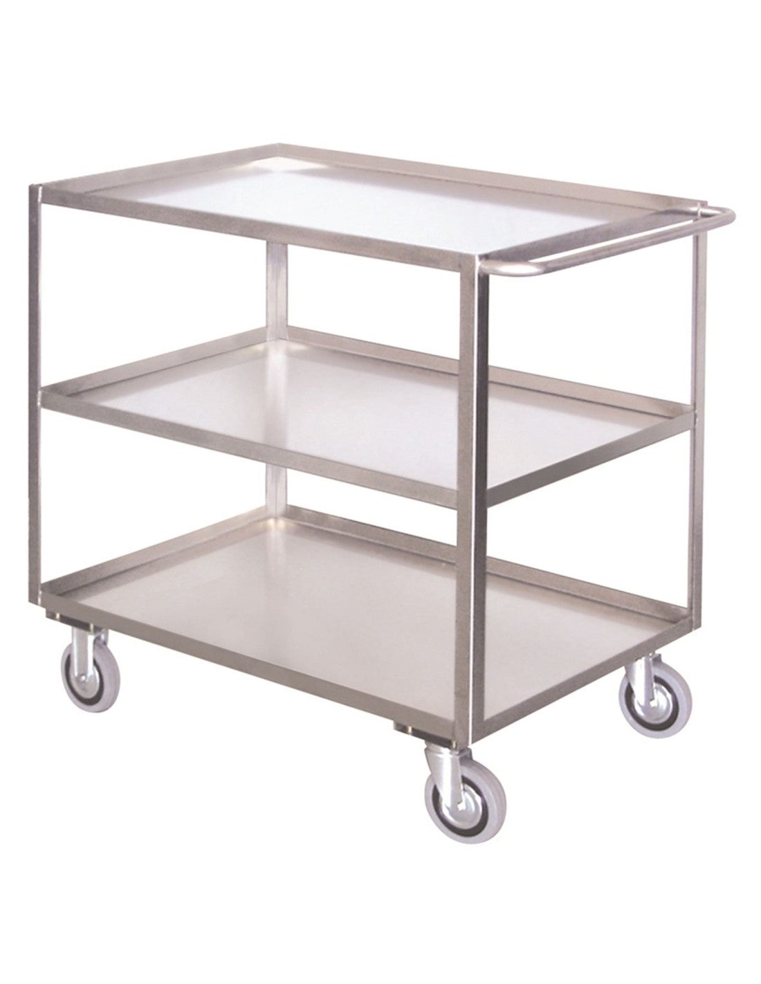 Portatutto Medio a 3 piani in Acciaio Inox con ruote con freno