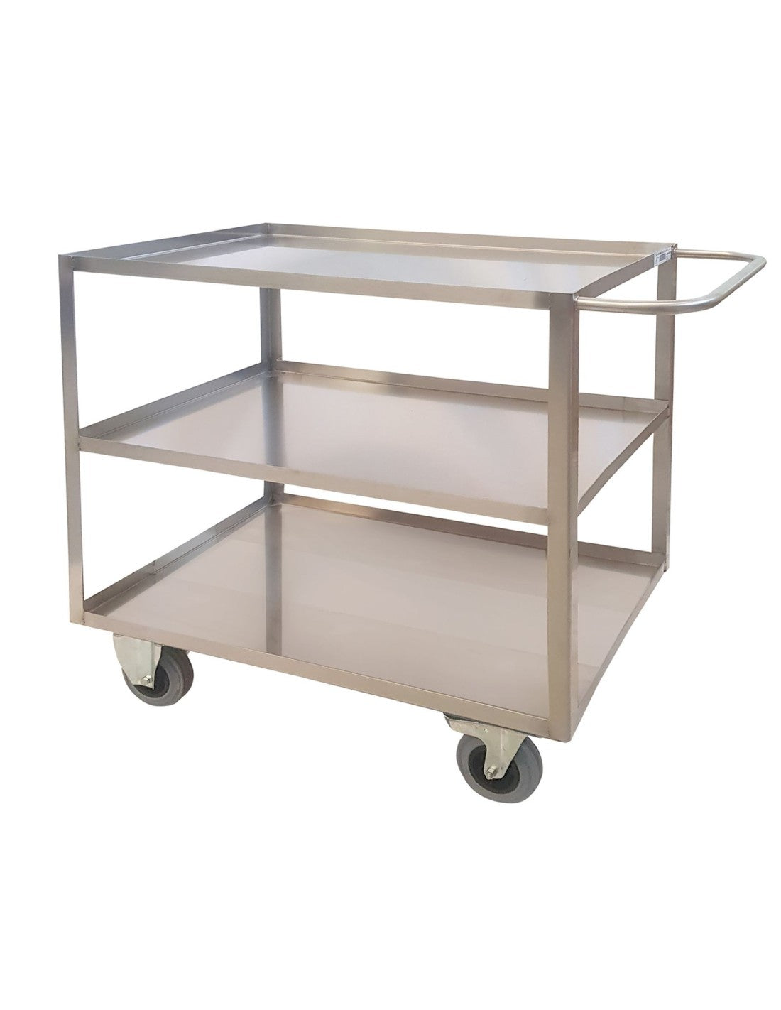 Portatutto Medio a 3 piani in Acciaio Inox con ruote girevoli con freno
