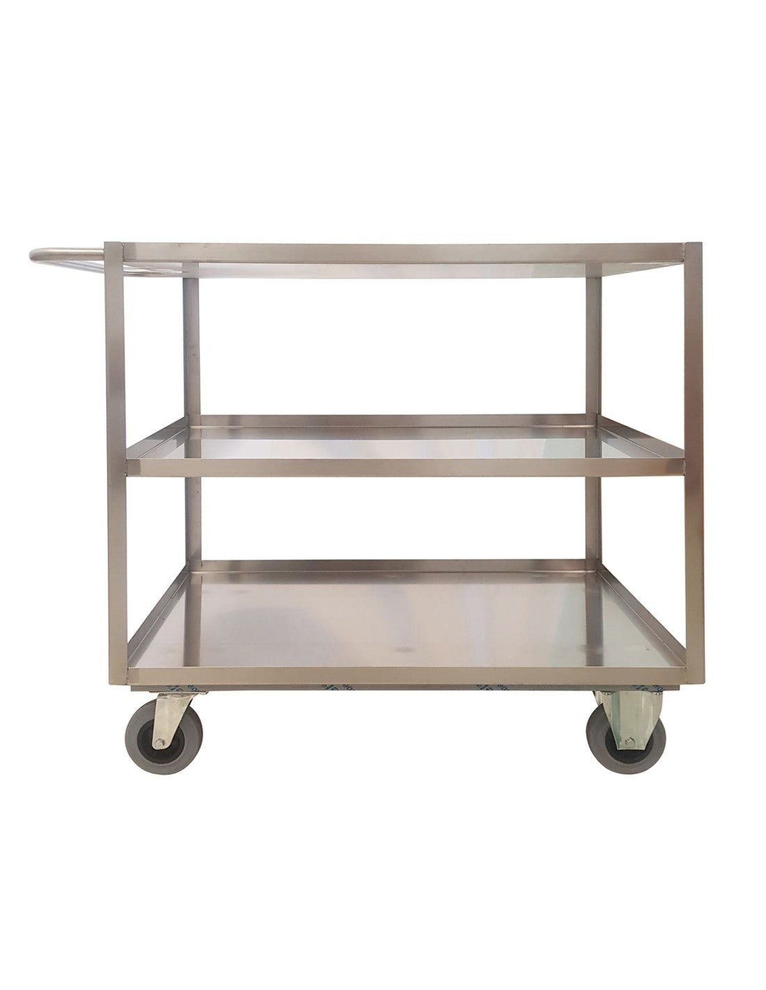 Portatutto Medio a 3 piani in Acciaio Inox con ruote girevoli con freno
