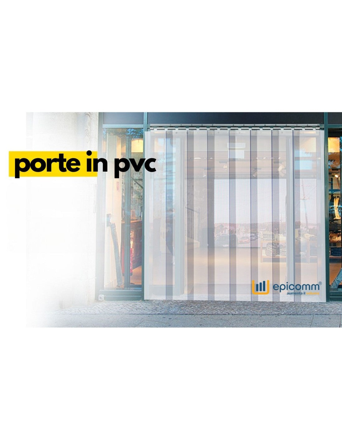 Porte a strisce in pvc personalizzate, produzione su misura