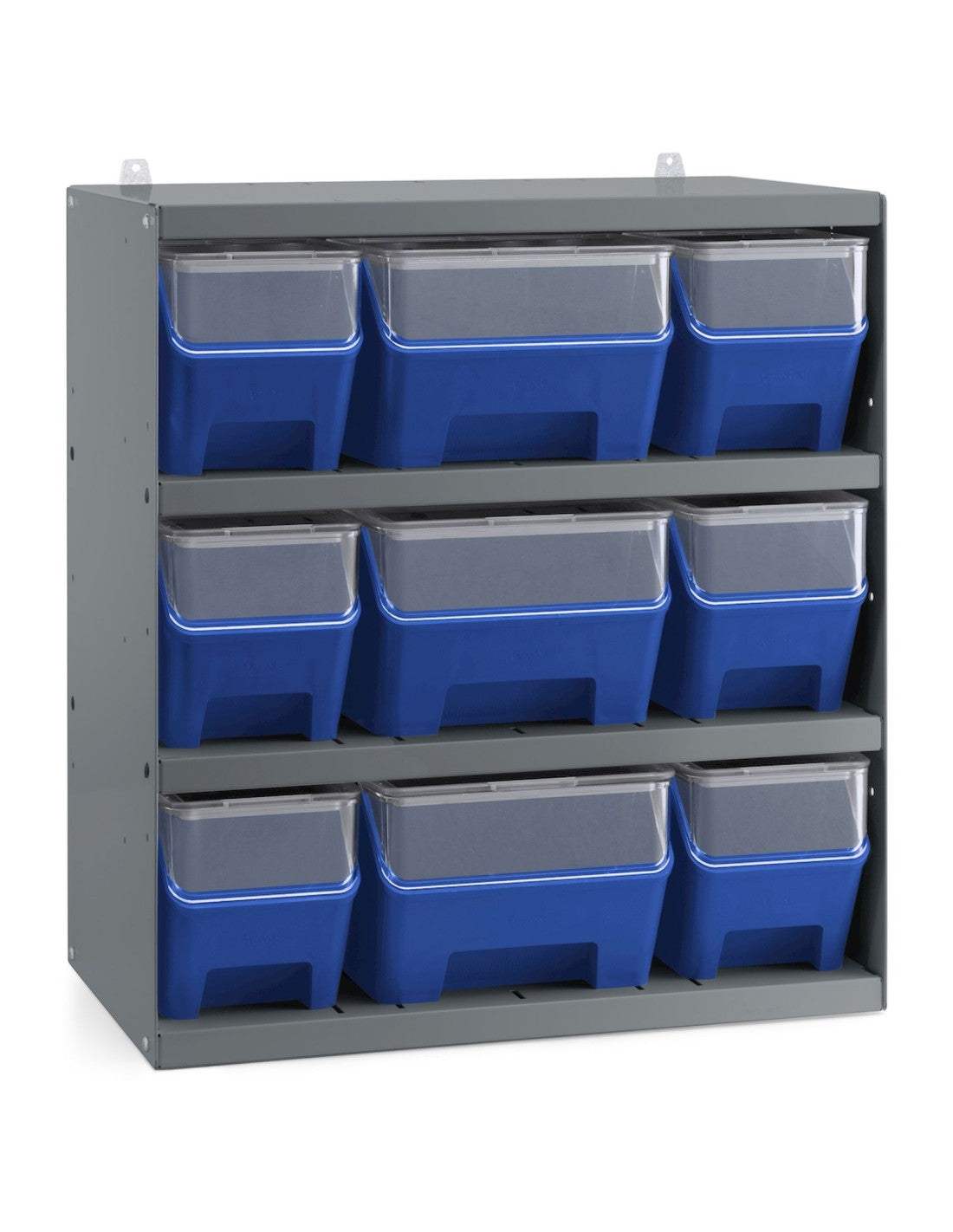 Scaffale porta contenitori RK Box Air  con 9 contenitori  con guide coperchi e frontalini