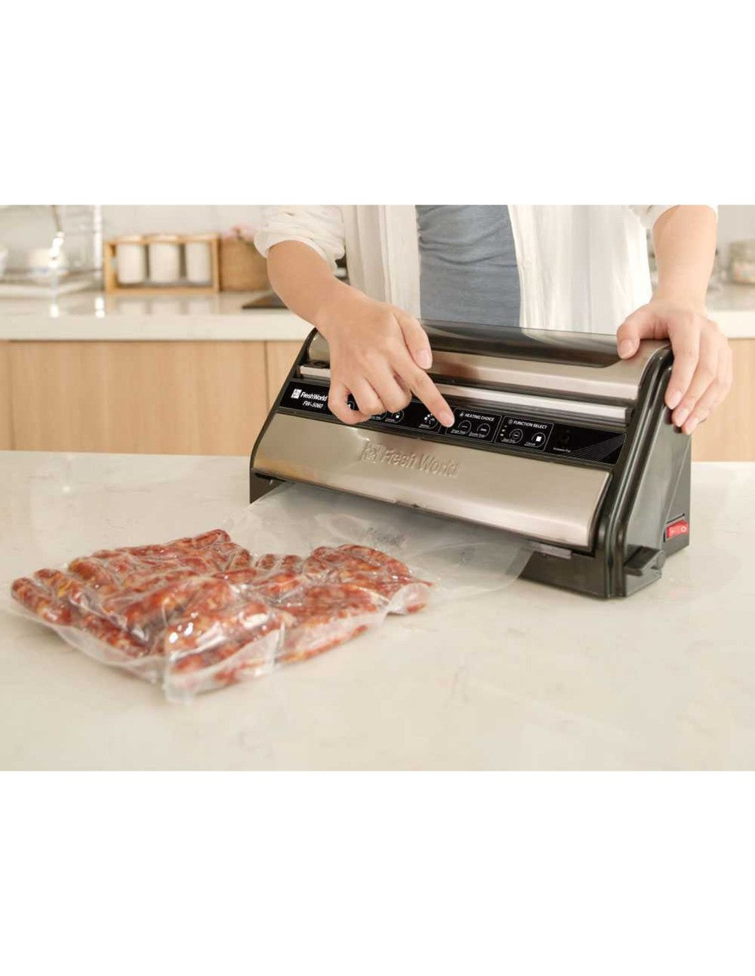 RoyalFood VVM 3300 - Macchina sottovuoto - Doppia barra saldante da 33cm
