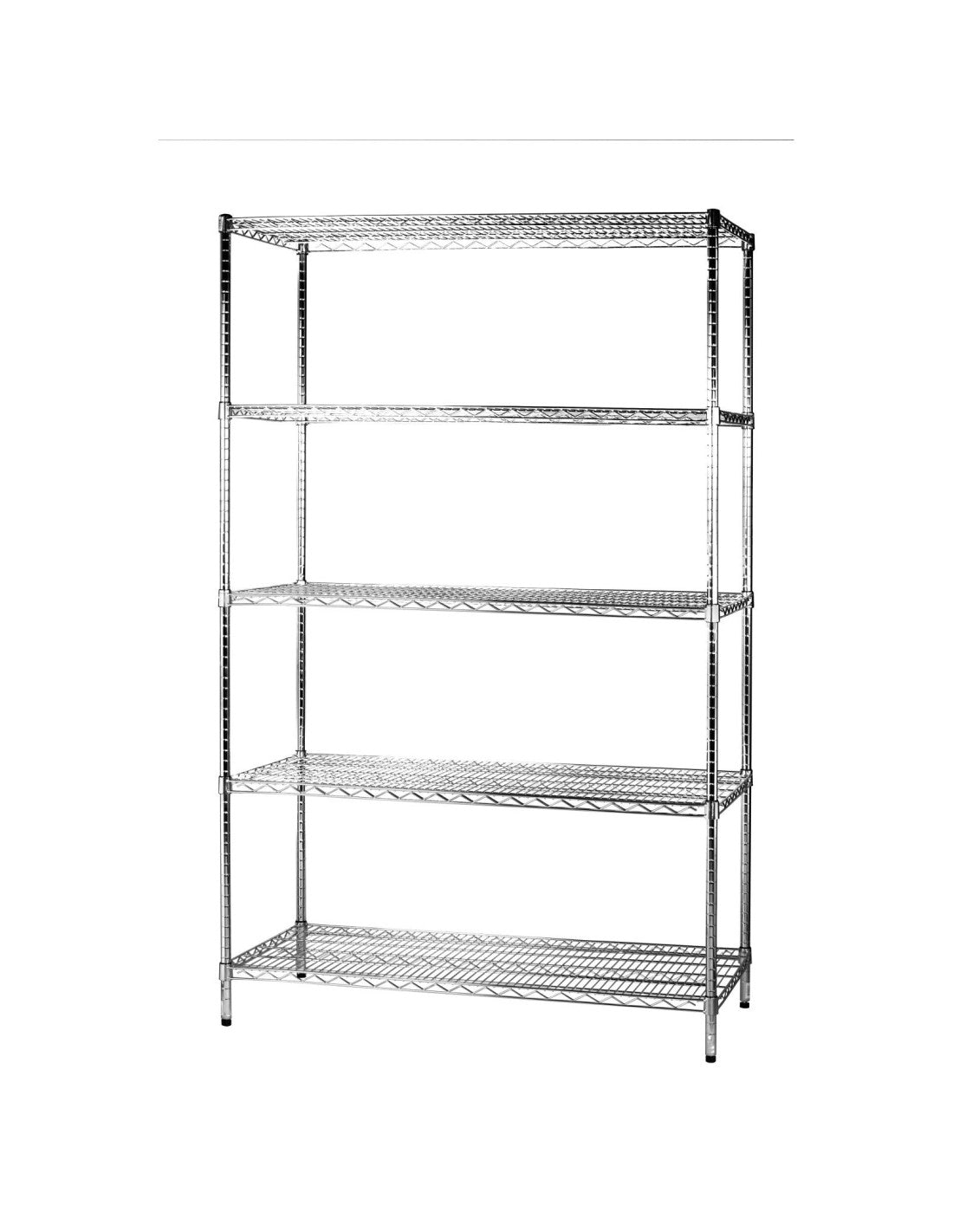 Scaffale in acciaio cromato misura 60x60 cm in varie altezze