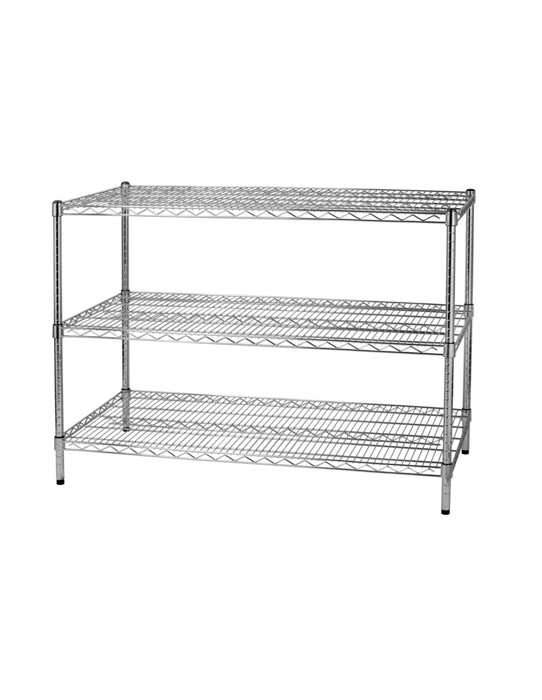 Scaffale in acciaio cromato misura 60x60 cm in varie altezze