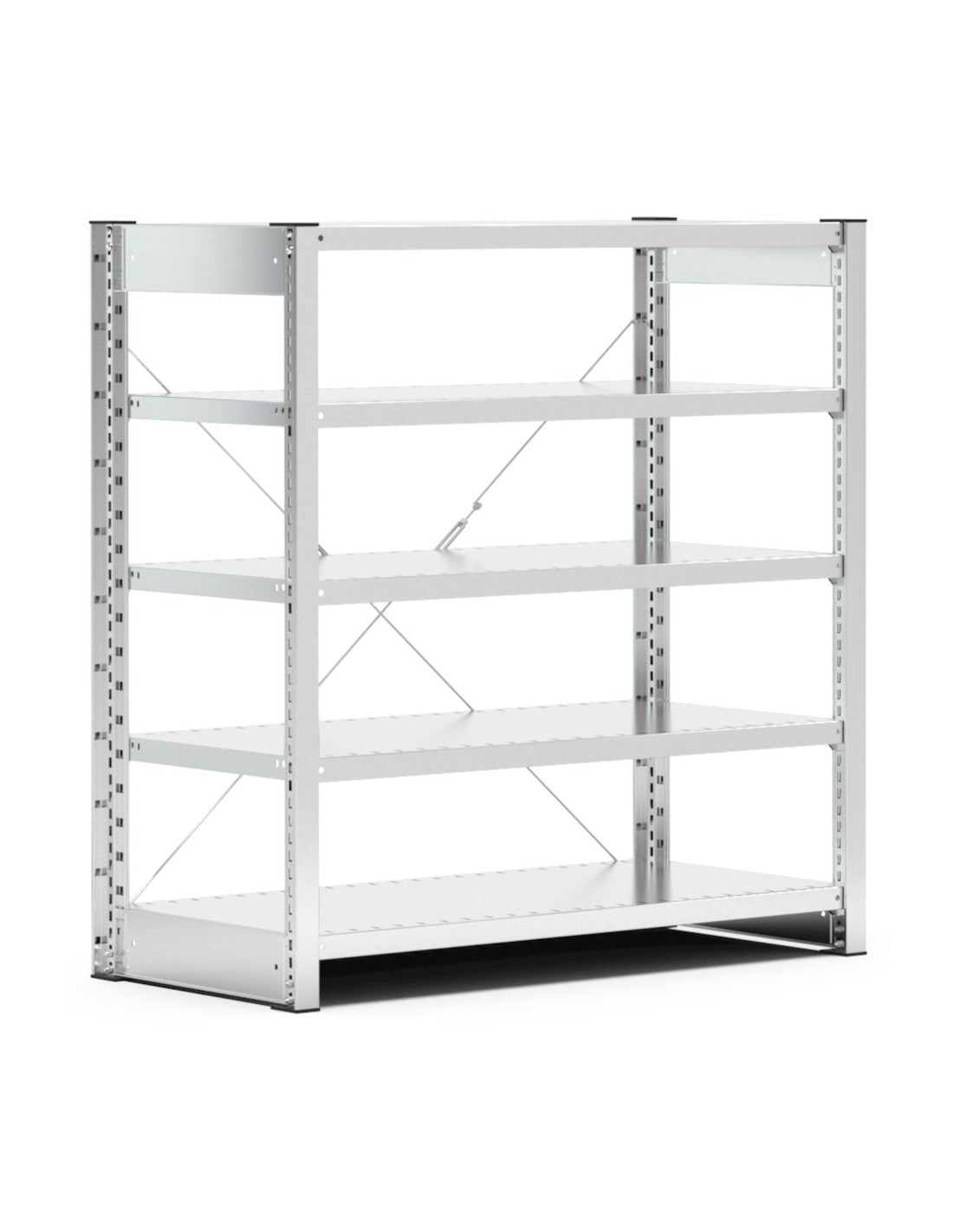 Scaffale per contenitori a bocca di lupo