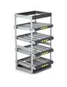 Scaffale dinamici Kanban a rulli - FIFO  con 4 telai inclinabili