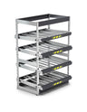 Scaffale dinamici Kanban a rulli - FIFO  con 4 telai inclinabili