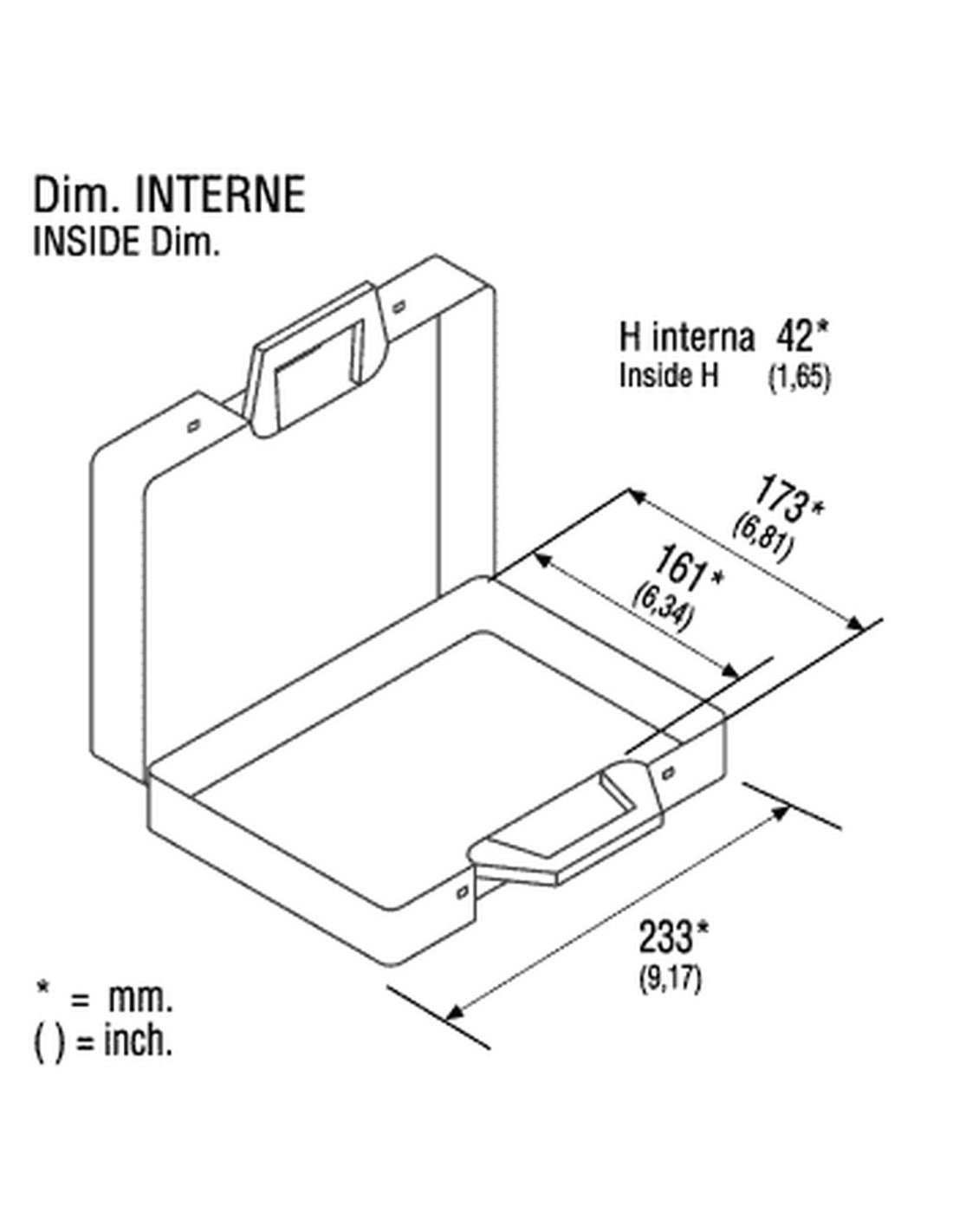 Valigette in plastica,  mod.17024 in due altezze