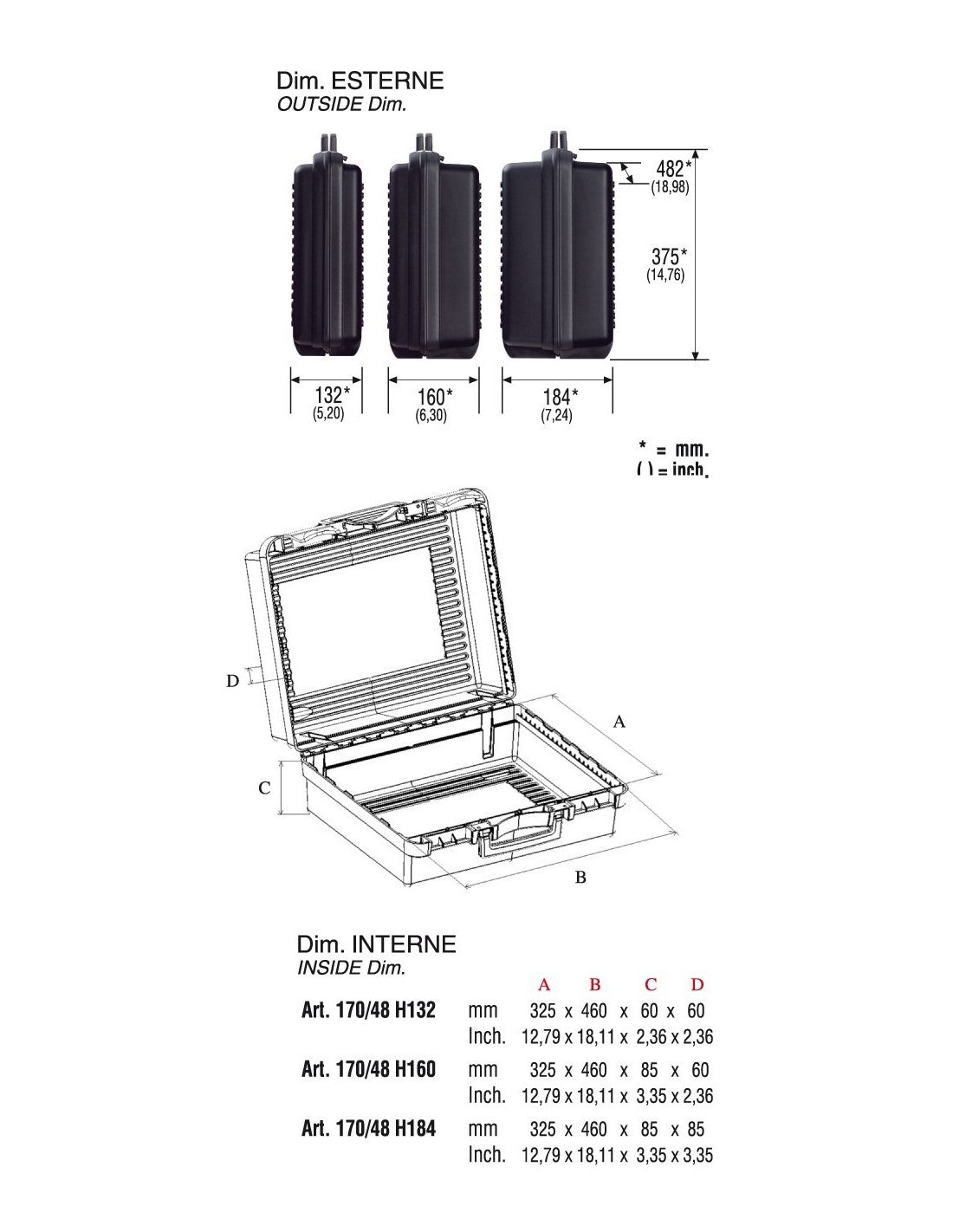 Valigette in ppl, design moderno ed elegante mod.17048